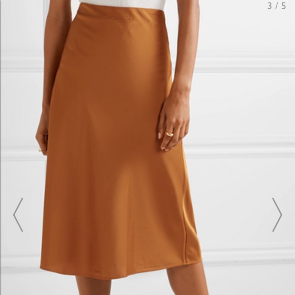 J. Crew Skirts | Jcrew Rust Satin Midi 